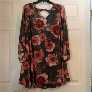 Pink and green flower dress